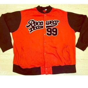 Rocawear 99 Red & Black button snap Men's XL